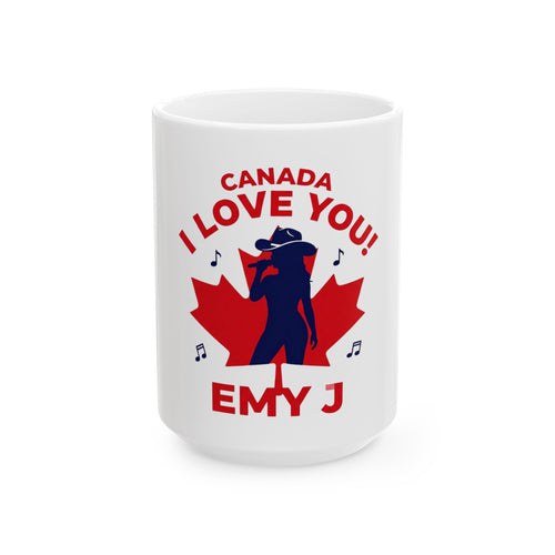 Canada I Love You Mug — Custom Name Canada Day Coffee Mug (EMY J)